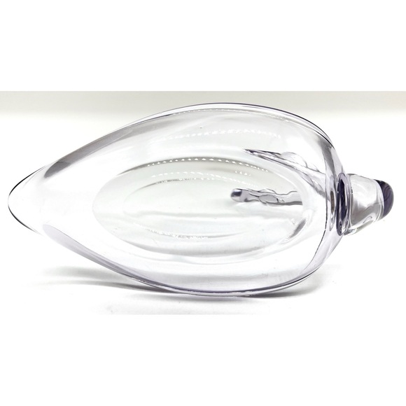 Vintage Alice In Wonderland Tea Party Mid Century Glass Swan Jewelry Trinket Dis - Picture 3 of 3